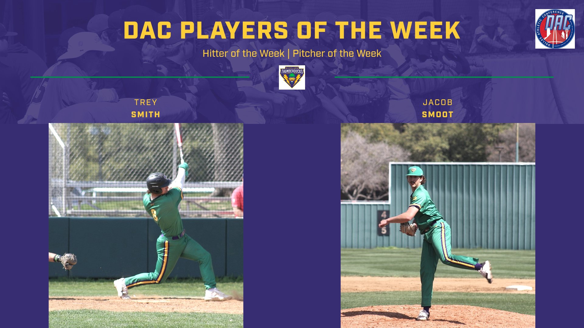 Smith, Smoot Double up as DAC Players of Week