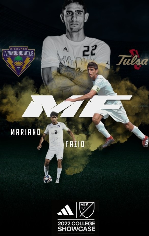 Former Richland Thunderduck Mariano Fazio was selected as one of only 44 college players invited to the ADIDAS MLS College Showcase.